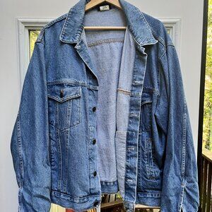 Vintage Union Line Denim Trucker Jacket - XL